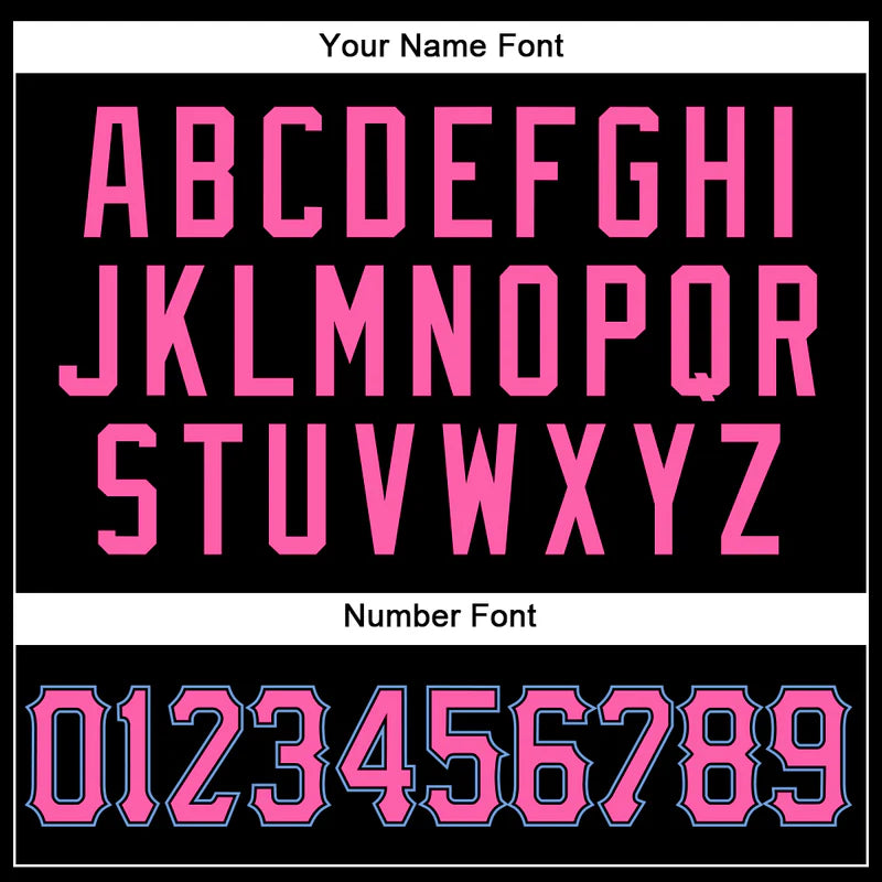 Light Blue Pinstripe Custom Baseball Jersey – Pink Accent Edition