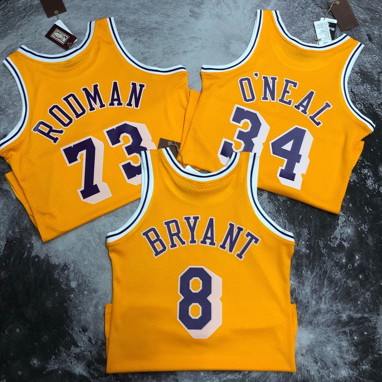 Season 99 MN Heat Pressed Vintage Jersey: SW Lakers Round Neck Yellow