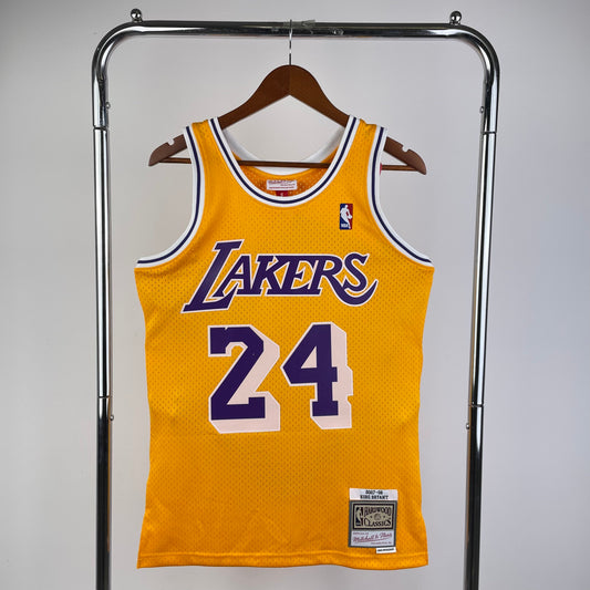 Season 08 MN Heat Pressed Vintage Jersey: SW Lakers Round Neck Yellow