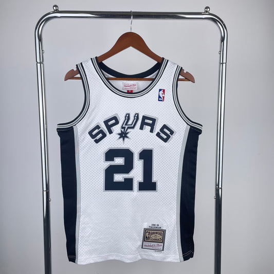 99 season MN Heat Pressed Vintage Jersey: SW Spurs White