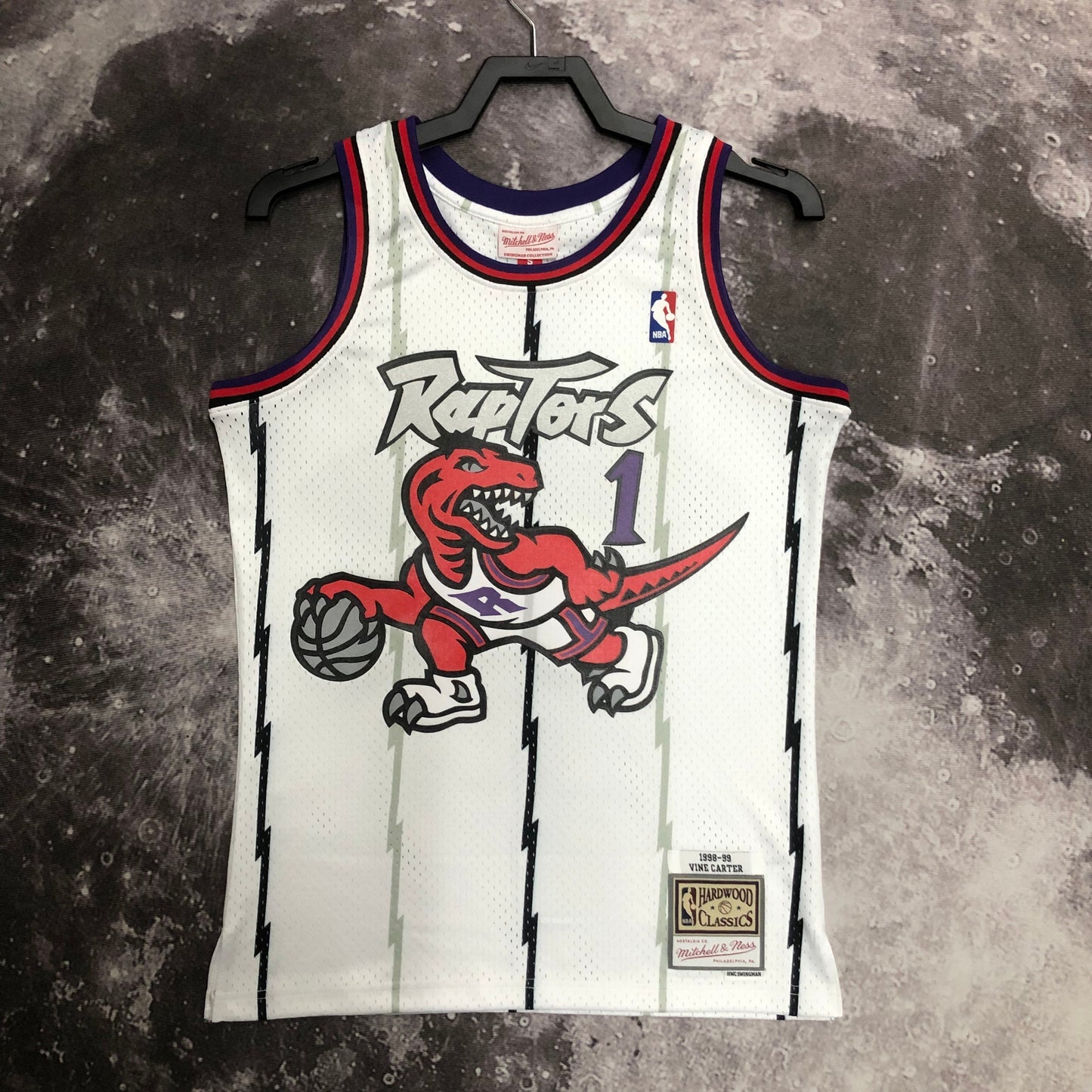 99 season MN hot-pressed vintage jersey: SW Raptors' white