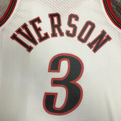 98 season MN Heat Pressed Vintage Jersey: SW 76ers White