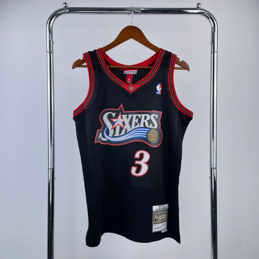98 season MN Heat Pressed Vintage Jersey: SW 76ers Black