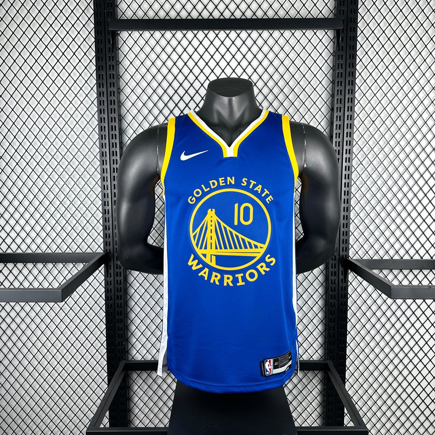 23 season Warriors V-neck Blue