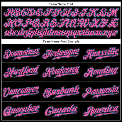 Light Blue Pinstripe Custom Baseball Jersey – Pink Accent Edition