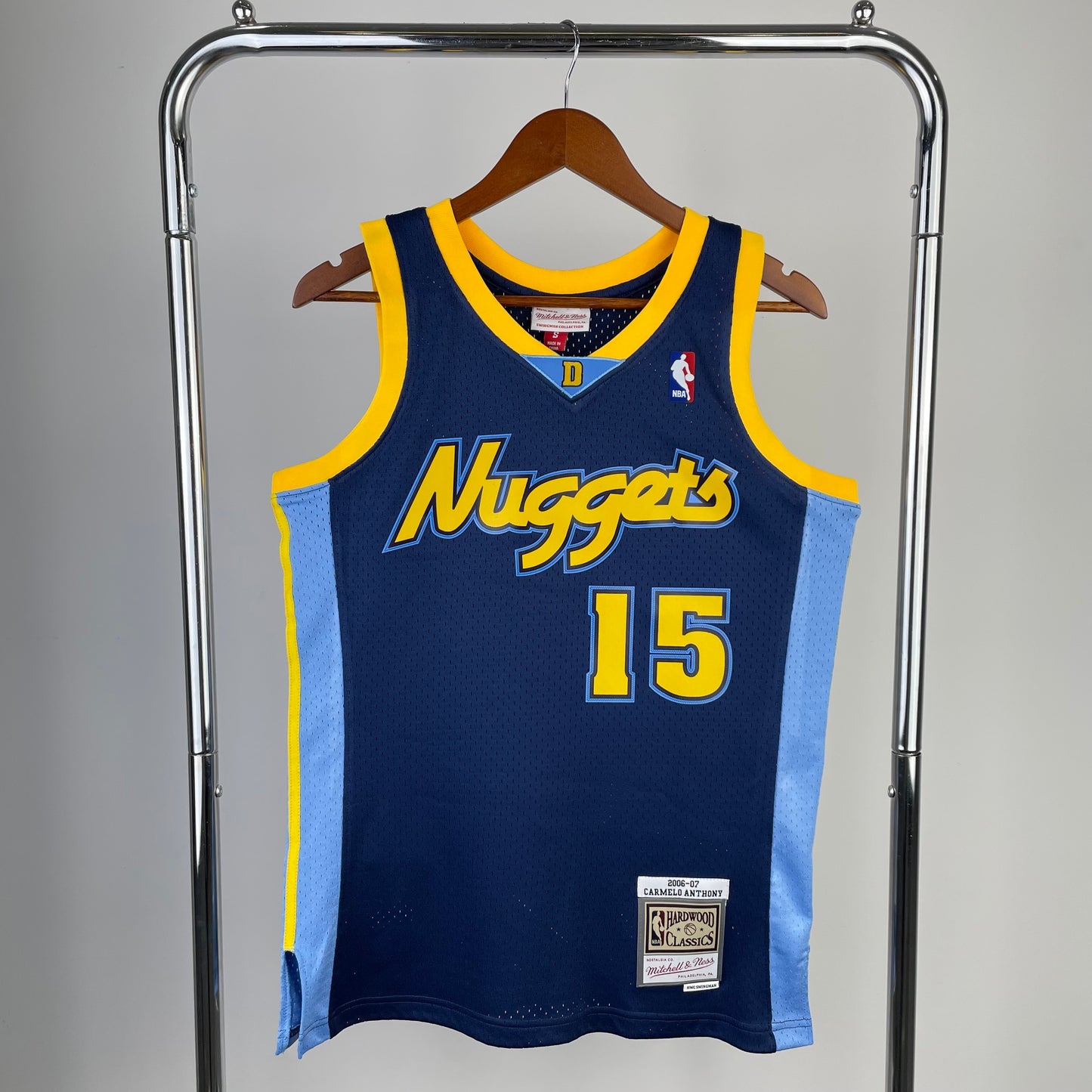 07 season MN Hot Pressed Retro Jersey: SW Nuggets Navy Blue