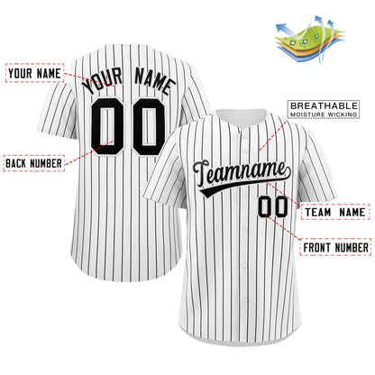 Custom Baseball Jersey Stitched Personalized Baseball Sports Uniform For Men Women Boy WHITE BLACK