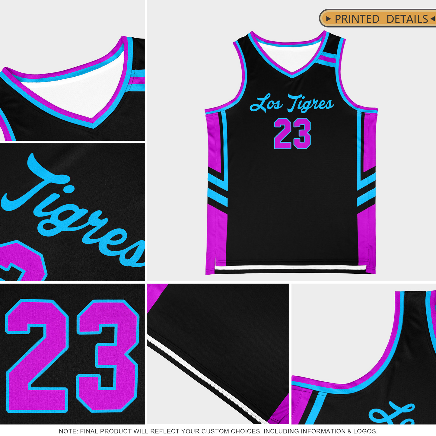 Custom Black Powder Blue Classic Tops Mesh Basketball Jersey