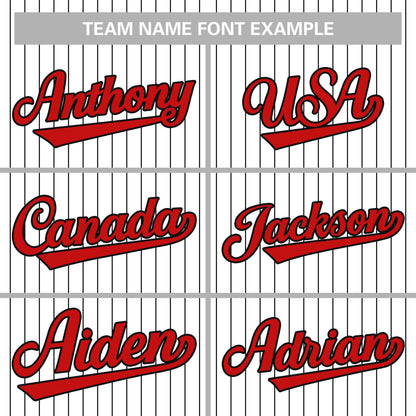 Custom Mens Personalized Pinstripe Baseball Jersey Team Sport Uniforms