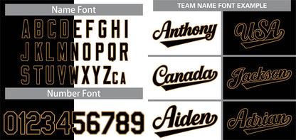 Custom Black White-Old Gold Split Fashion Authentic Baseball Jersey