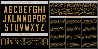 Custom Black Old Gold Classic Style Authentic Baseball Jersey 2