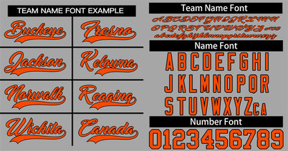 Custom Gray Orange-Black Classic Style Authentic Baseball Jersey
