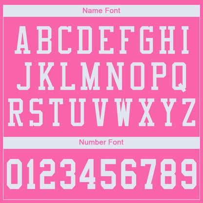 Custom Pink White Classic Style Mesh Authentic Football Jersey