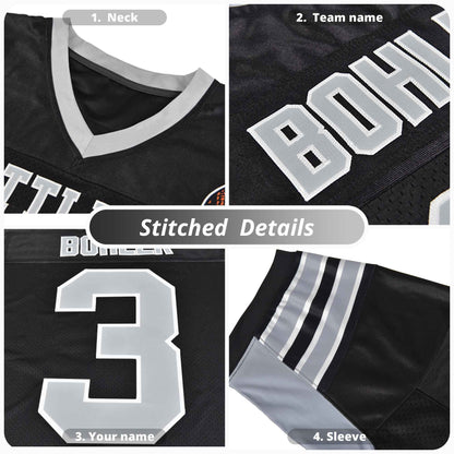 Custom White Royal Insert Color Design Mesh Authentic Football Jersey