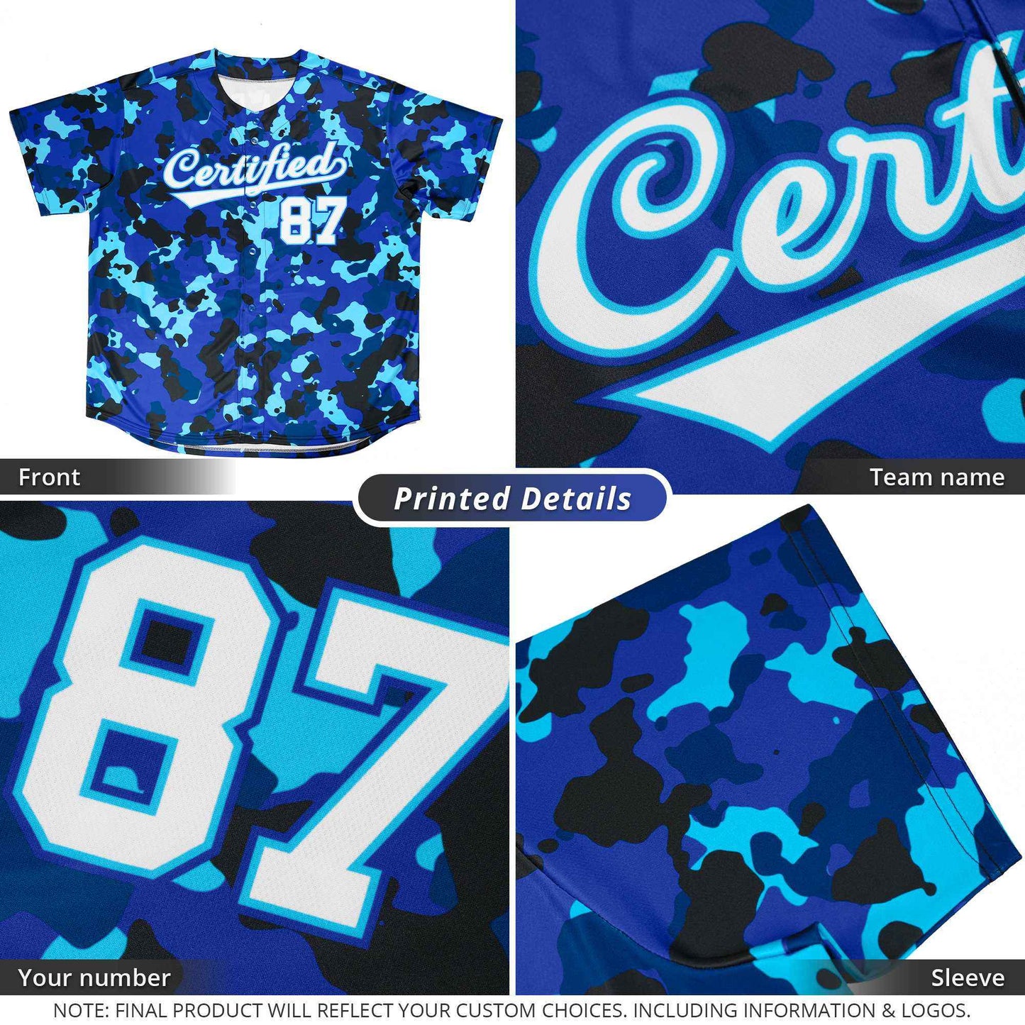Custom Light Blue White Stripe Fashion Design Full Button Authentic Baseball Jersey